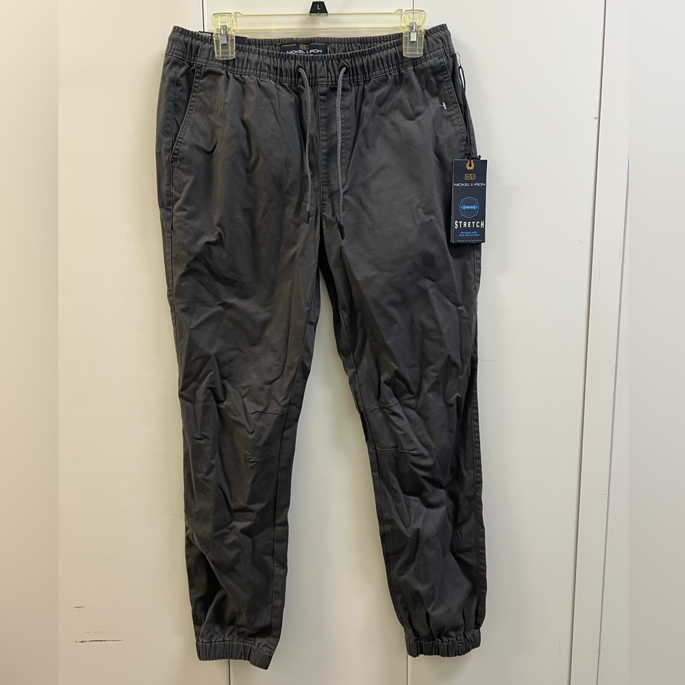 NWT Nickel & Iron Premium Goods Charcoal Cargo Style NC525J1 Jogger Pants